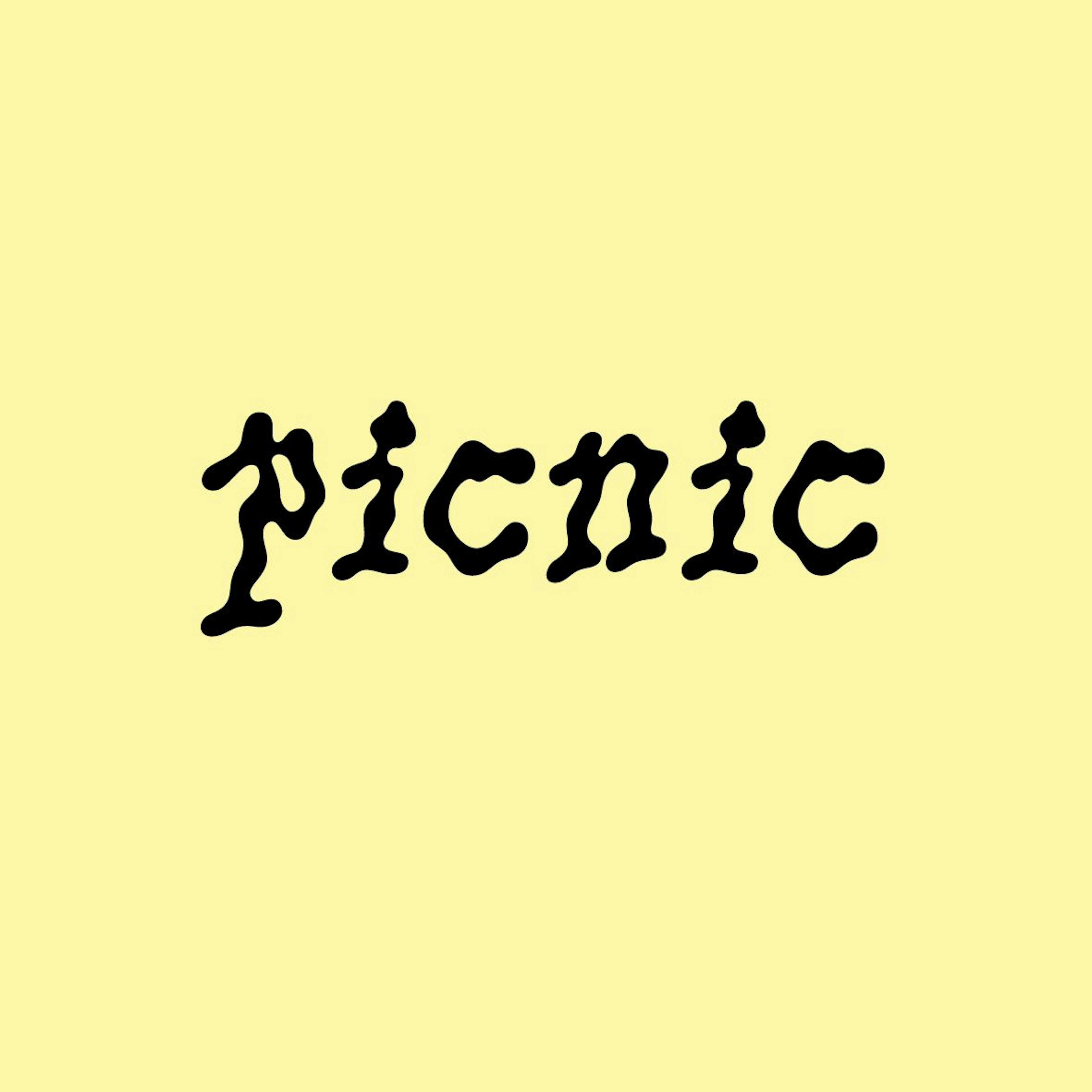 picnic title in 'wobbly' font against pale yellow background