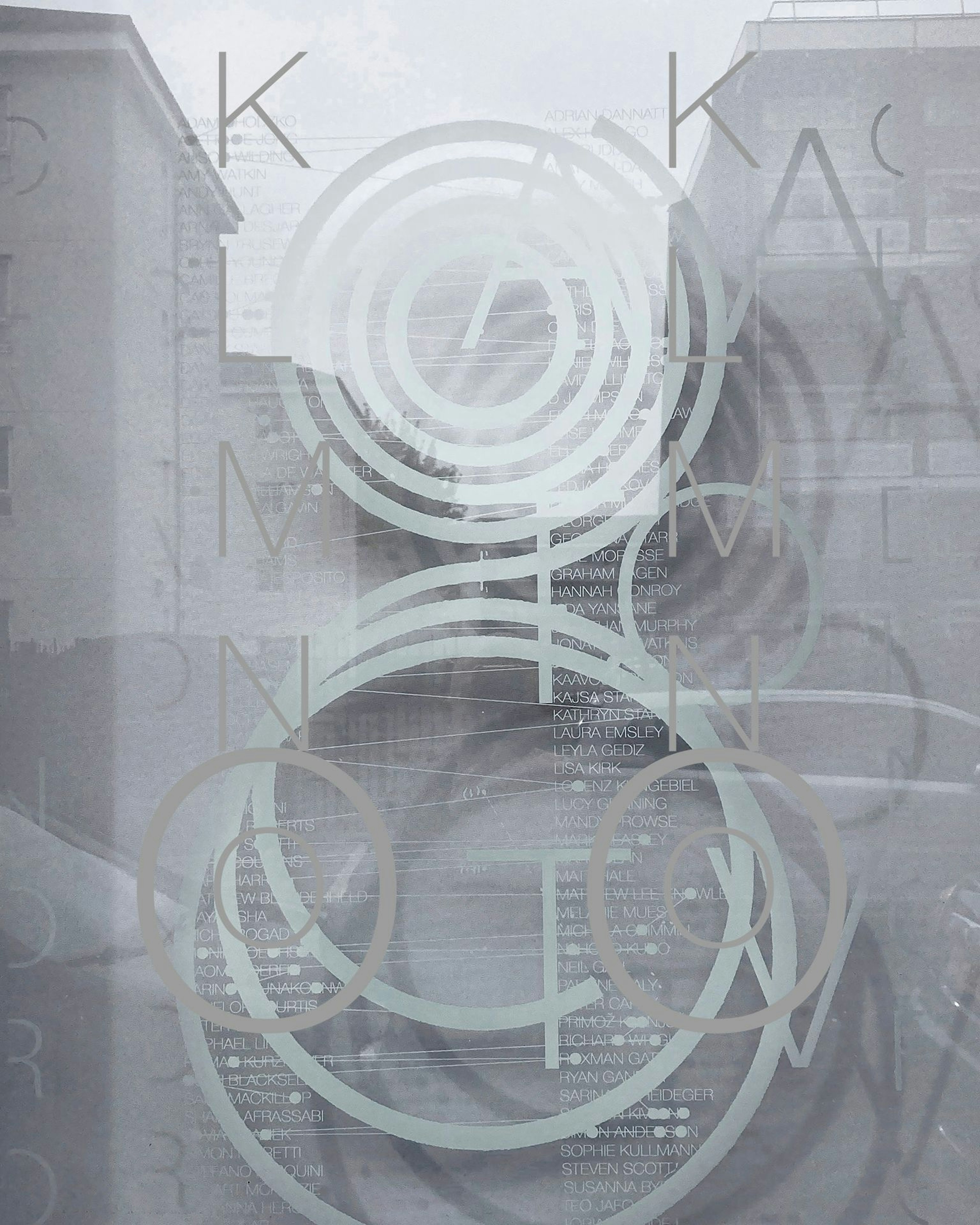 Silkscreen on window of spiral letter 'g'